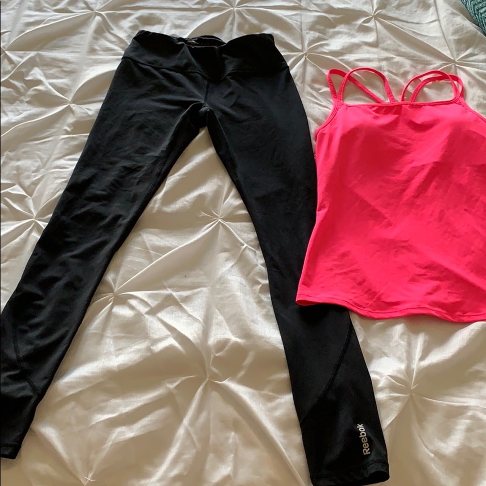 Reebok leggings and tank top